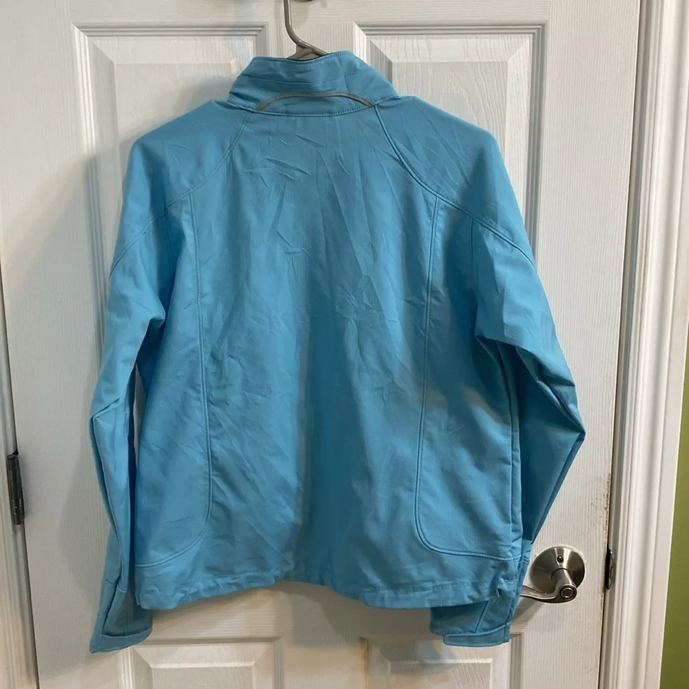 L.L. Bean Light Blue Nylon Hiking Running Jacket Womens Size Medium Fall Outdoor - Picture 2 of 10